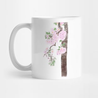 pink cherry blossom pink sakura watercolor painting Mug